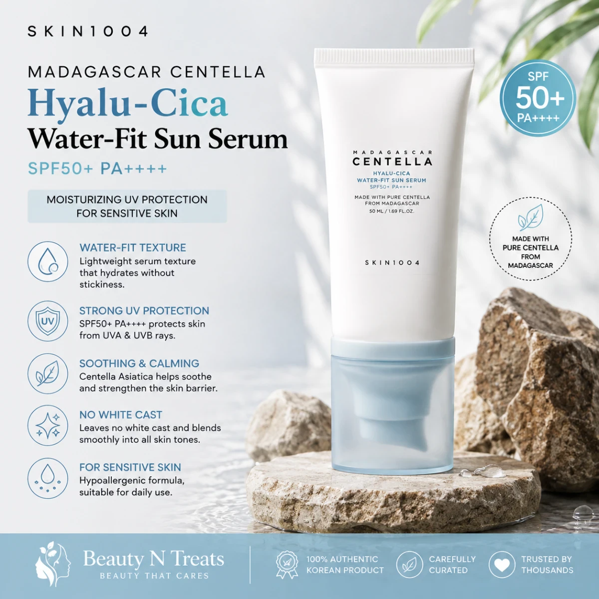 SKIN1004 Madagascar Centella Hyalu-Cica Water-Fit Sun Serum – 50ml