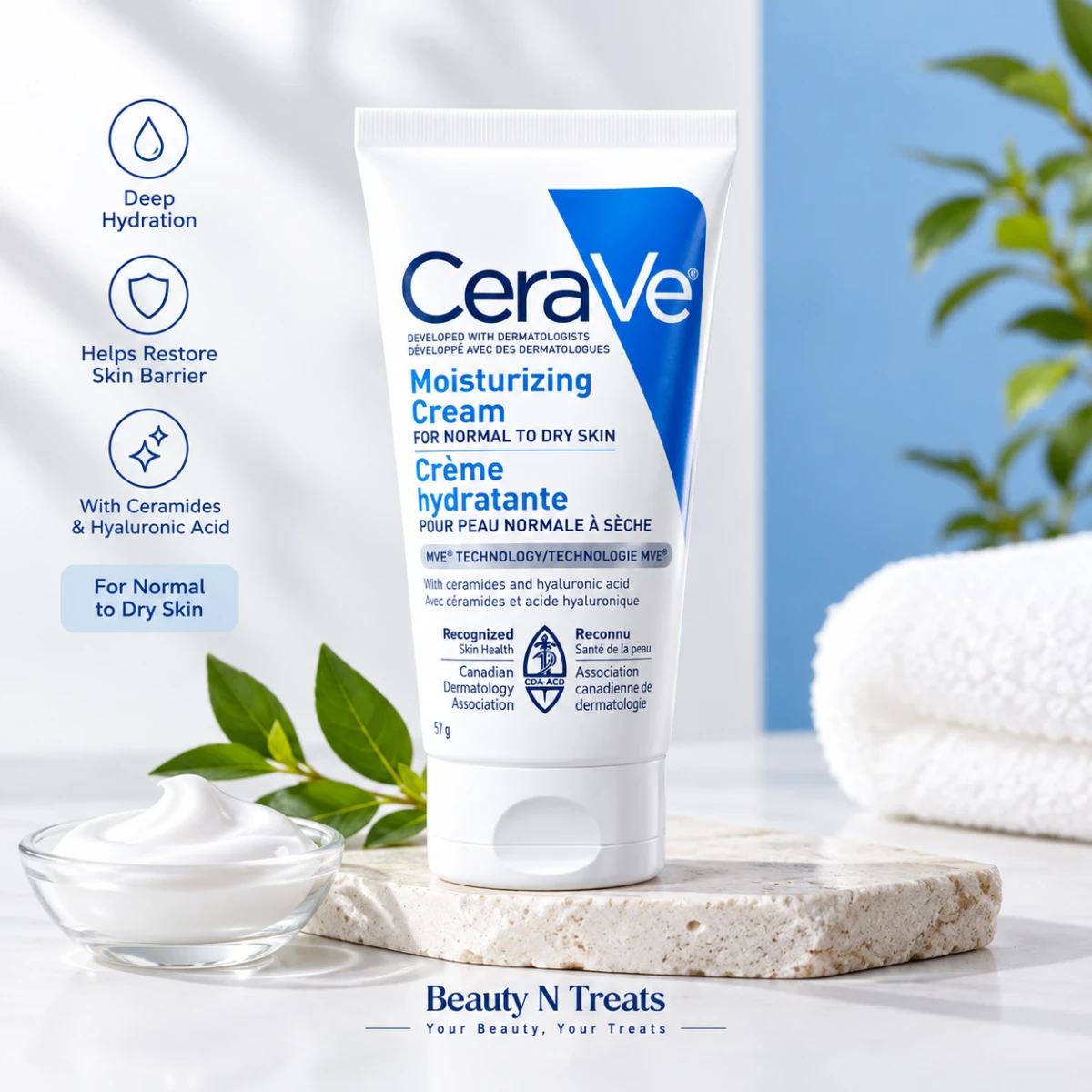 CeraVe Moisturizing Cream For Normal to Dry Skin 57ml