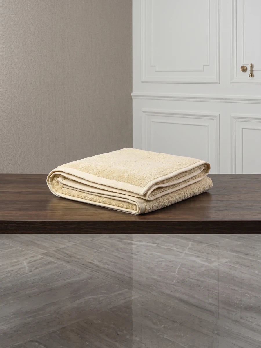45 by 65 inch Soft & Absorbent export  quality Biscuit Color pure Cotton Bath Towel