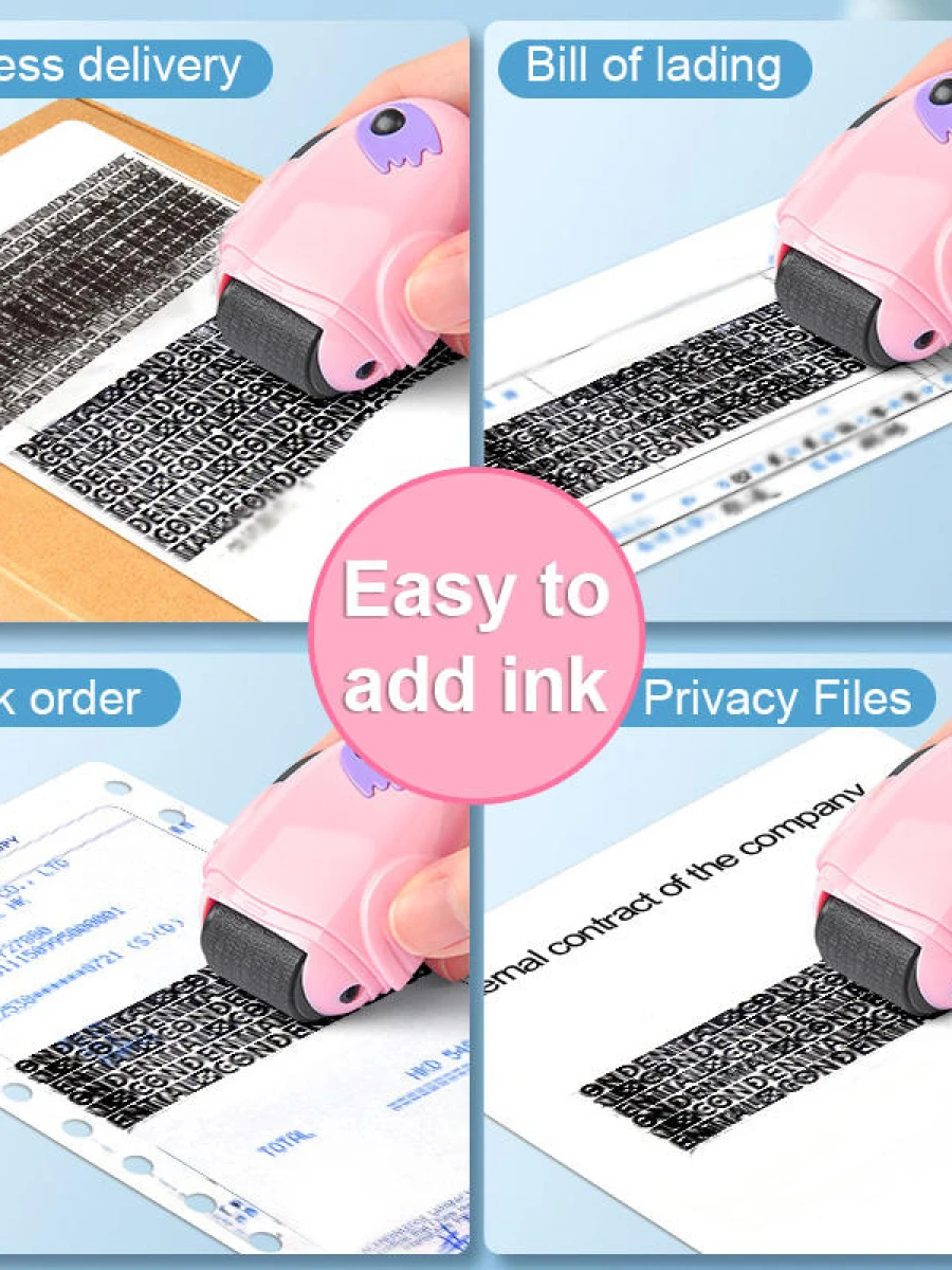Security stamp roller, Identity Theft Protection Roller Stamp.Privacy and Security Stamp for Data and Privacy Confidential
