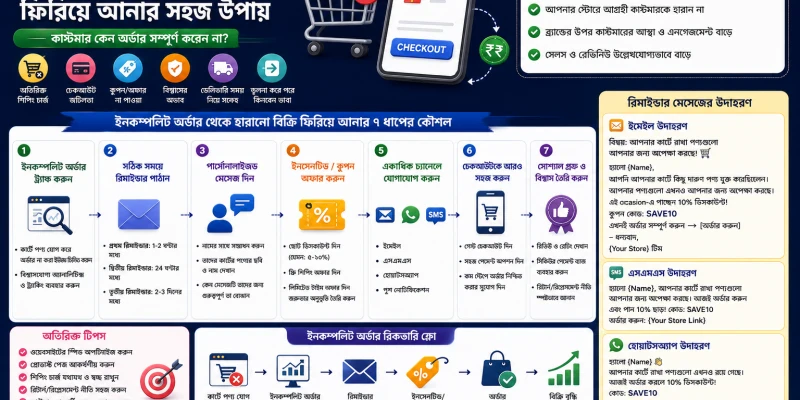 Incomplete Order থেকে হারানো বিক্রি ফিরিয়ে আনার সহজ উপায়