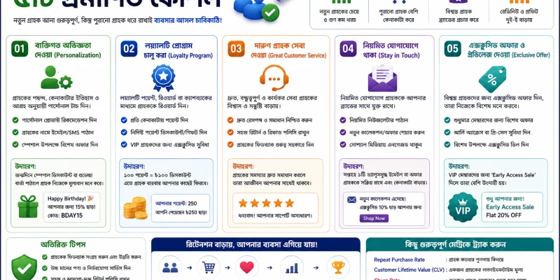 গ্রাহক ধরে রাখার (Customer Retention) ৫টি প্রমাণিত কৌশল