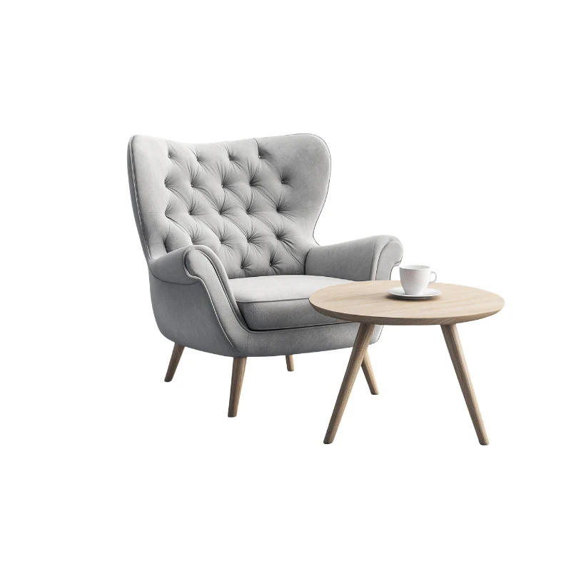 Modern Wooden SIngle Sofa Chair