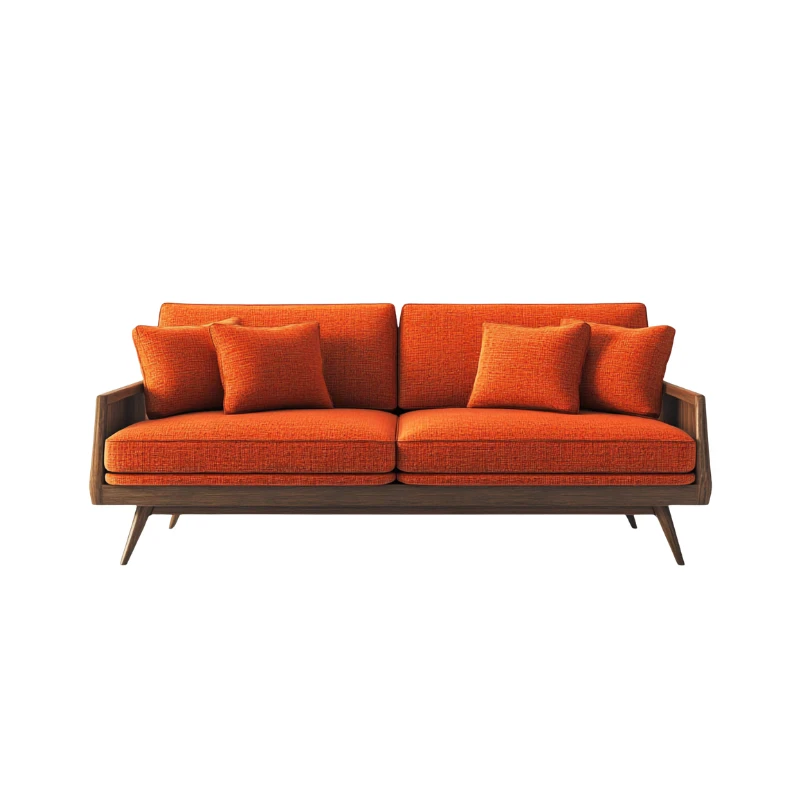 Double Piar adjust wooden woolen sofa set