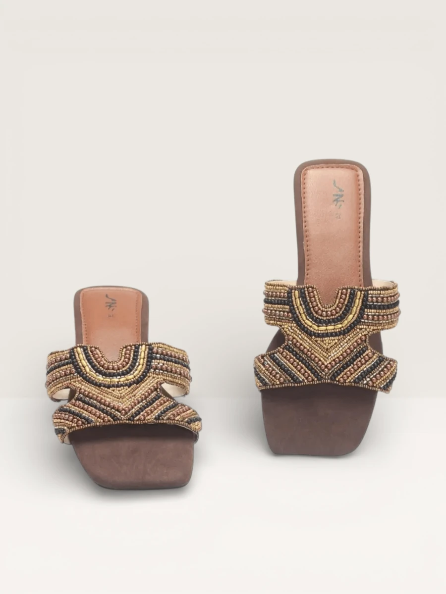 Stone Slippers for Women | Fancy Ladies Flat Sandals Price in BD