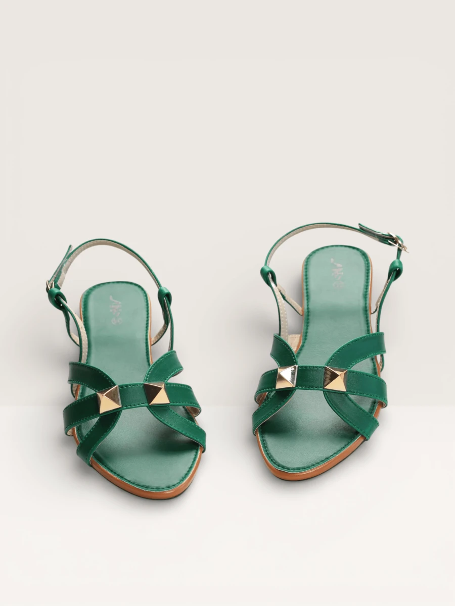 Studded Flat Sandals with Ankle Strap - Nawabi shoes bd