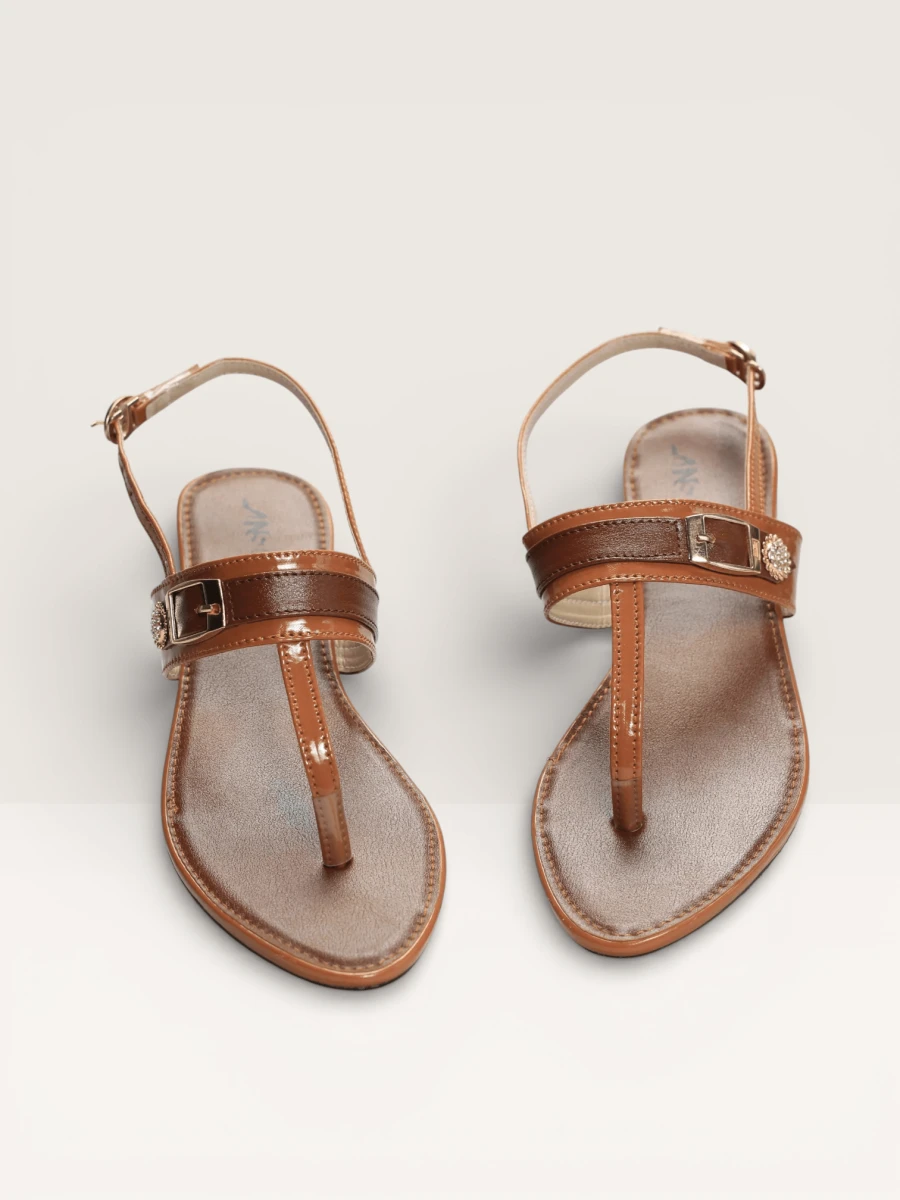 Thong Sandals with Embellished Buckle - Nawabi shoes bd