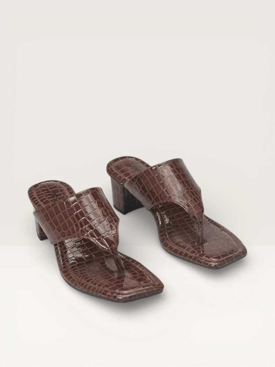 Women's Pink Croc Print Heeled Sandals | Stylish & Trendy -  Nawabi Shoes BD