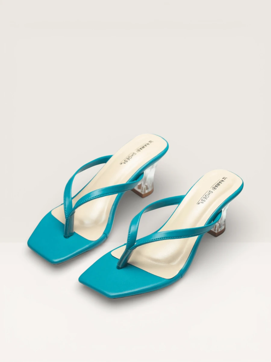 Women's Thong Sandals Transparent Block Heels | Nawabi Shoes BD