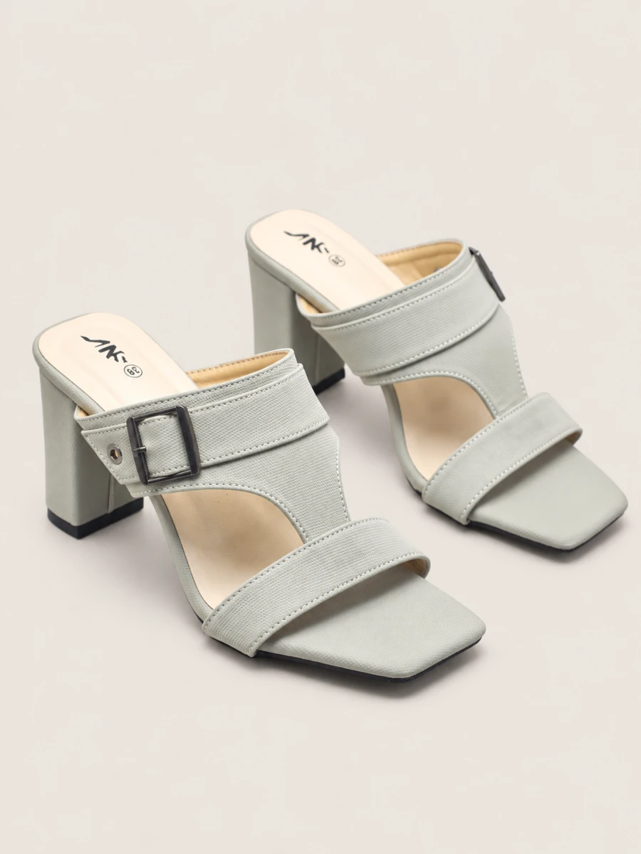 Women’s Block Heel Sandals with Buckle Strap  | Nawabi Shoes
