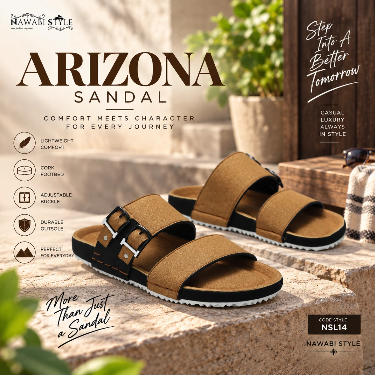 Premium Men's Slide - NSL14-Mustard