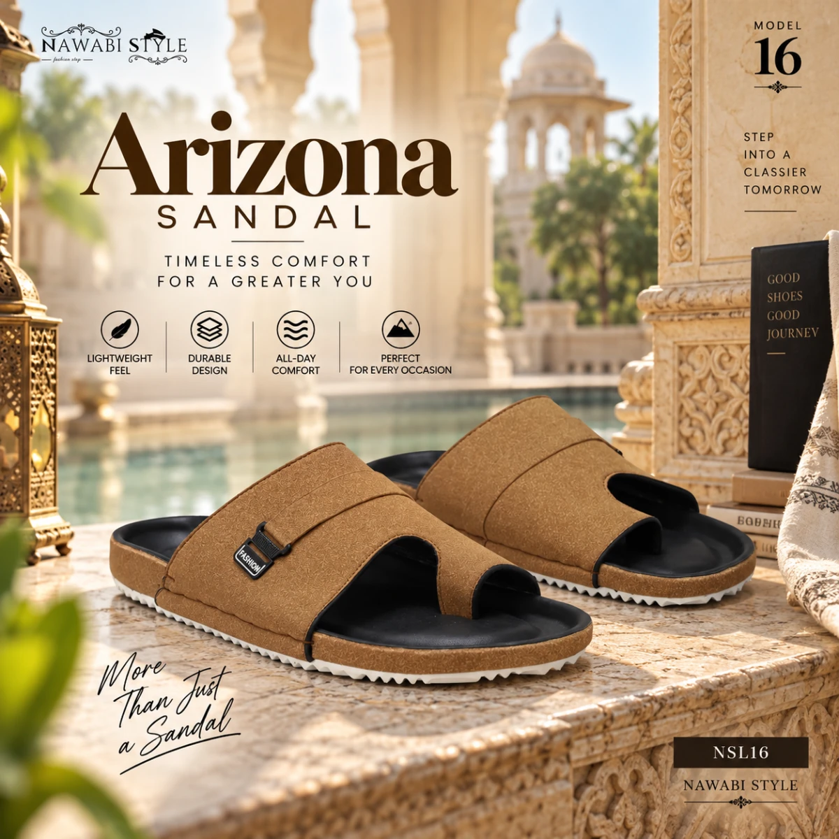 Premium Men's Slide - NSL16-Mustard