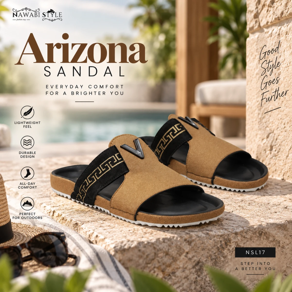 Premium Men's Slide - NSL17-Mustard