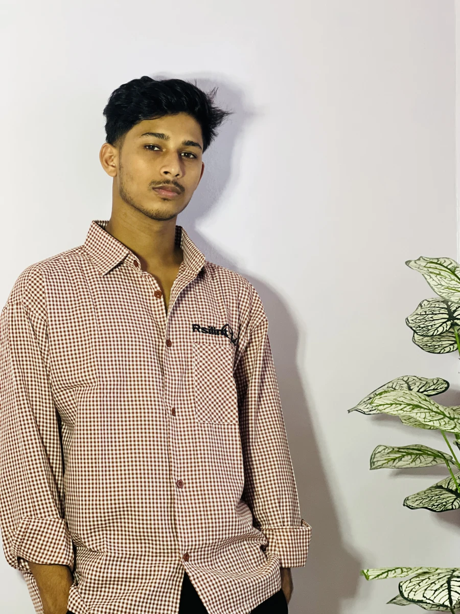 Boxy fit shirt Brown
