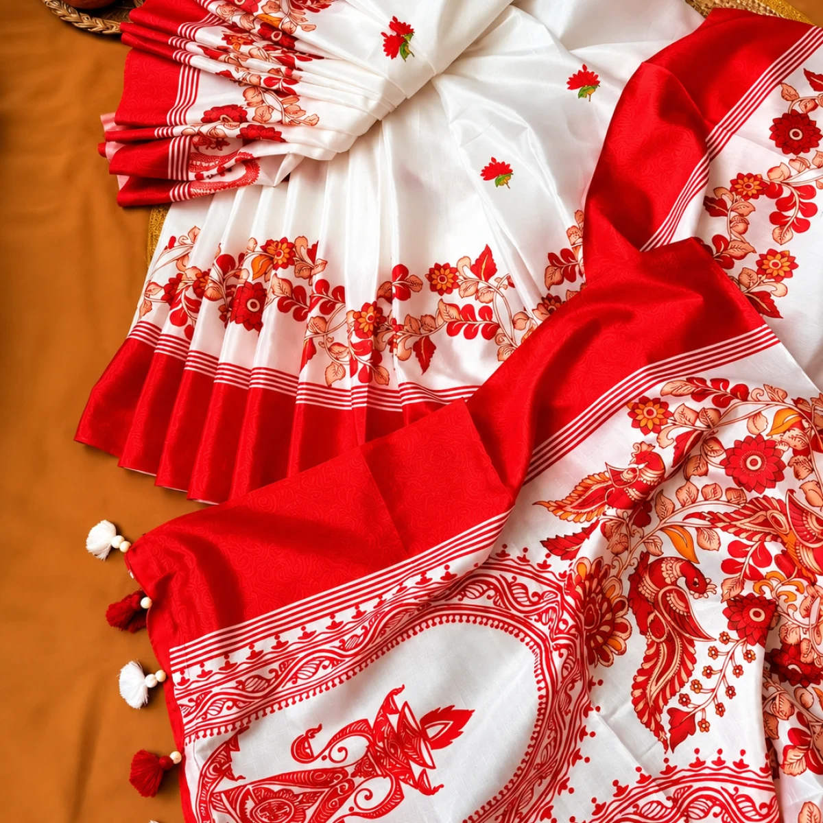 Premium Chanderi Silk Saree with Blouse Piece