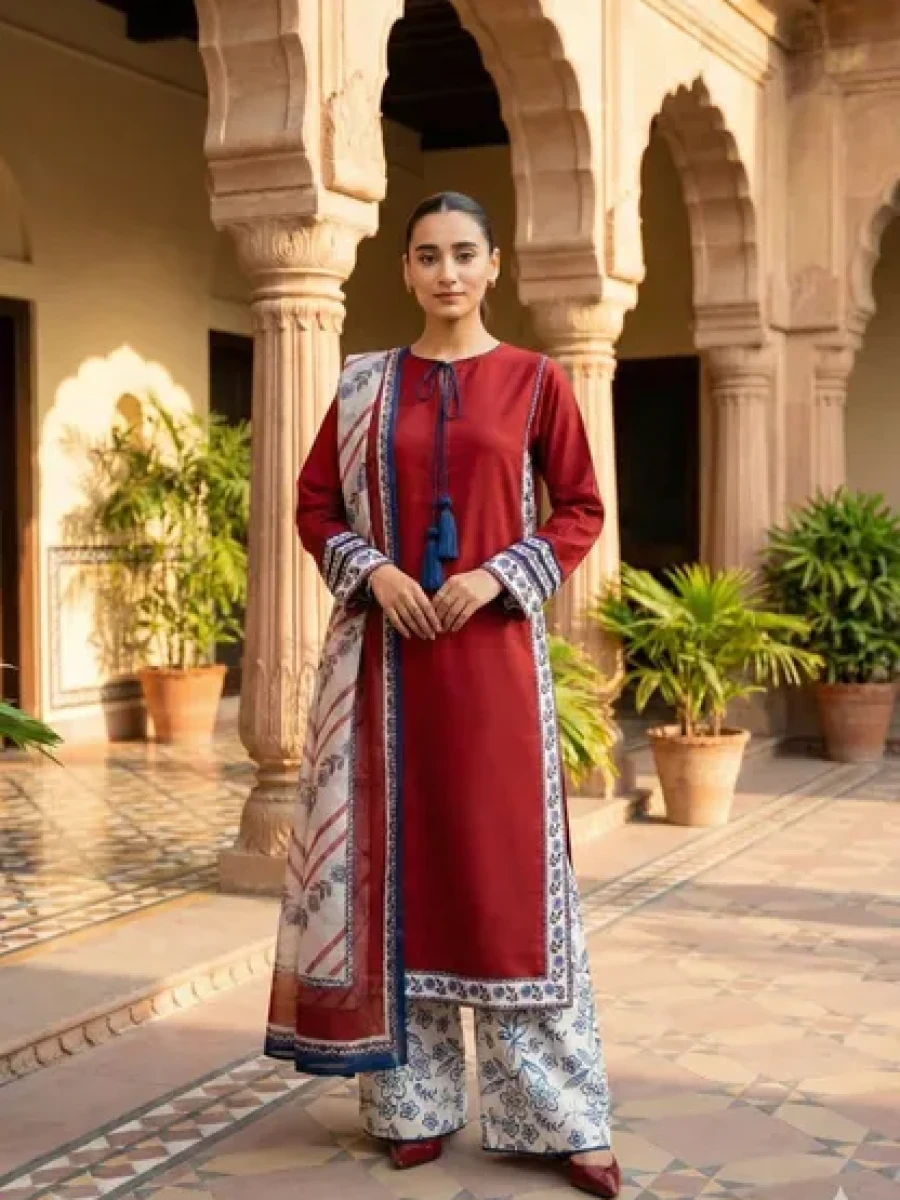 Royal Maroon Elegance 3 Piece